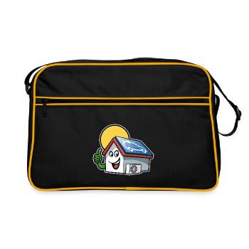Renewable Energy - Solar Cell - Heat Pump - Retro Bag - black/gold - Front