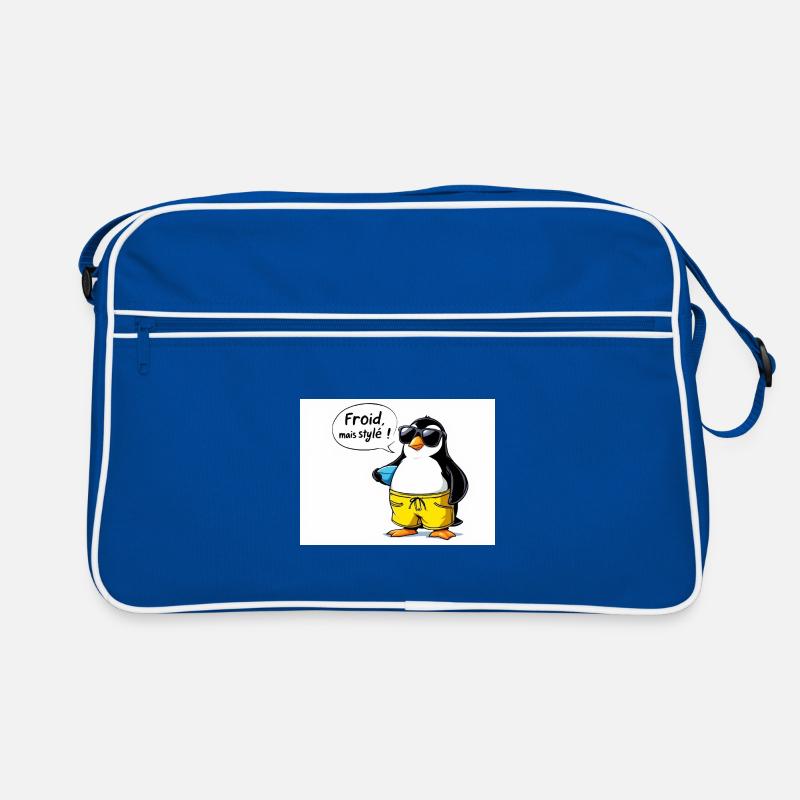 Stylische Pinguin Hülle mit Brille Retro Tasche