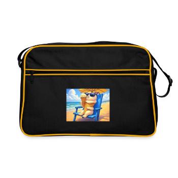 Strand Bunny Eiscreme Sonnenbrille - Retro Bag - black/gold - Front