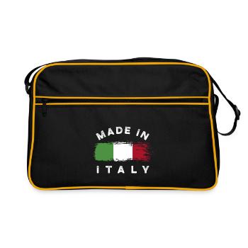 Made in Italy - Italy Flag - Retro Bag - black/gold - Front