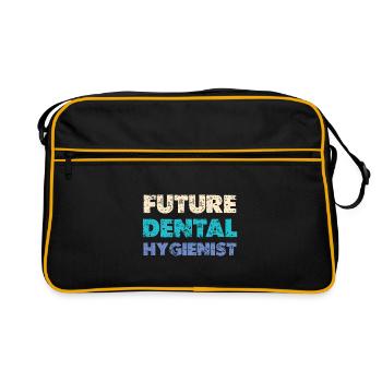 Futur hygiéniste dentaire amateur Dentalas - Sac Retro - noir/or - Devant