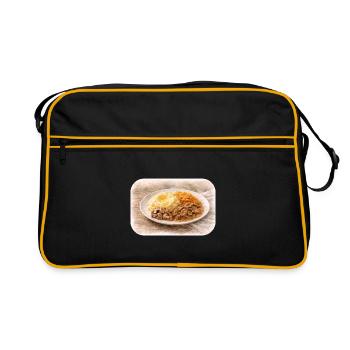 Hearty plate idyll - Retro Bag - black/gold - Front