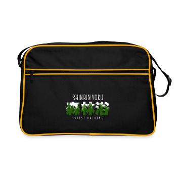 Shinrin yoku - Baignade en forêt - Méditation en forêt - Sac Retro - noir/or - Devant