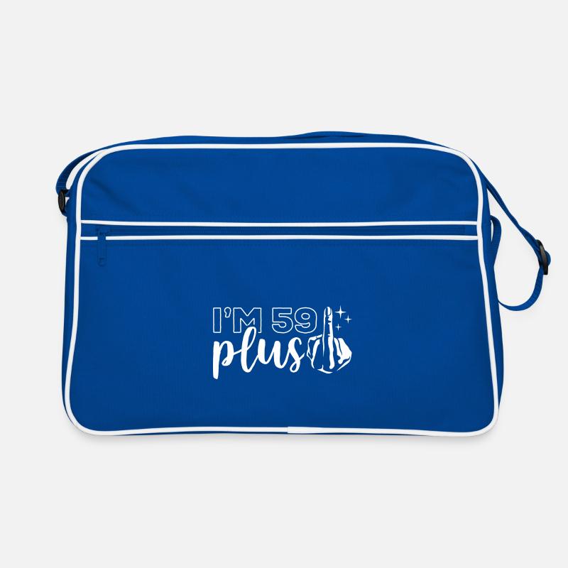 Ich bin 59 plus 1, Mittelfinger 60. Geburtstag Retro Tasche