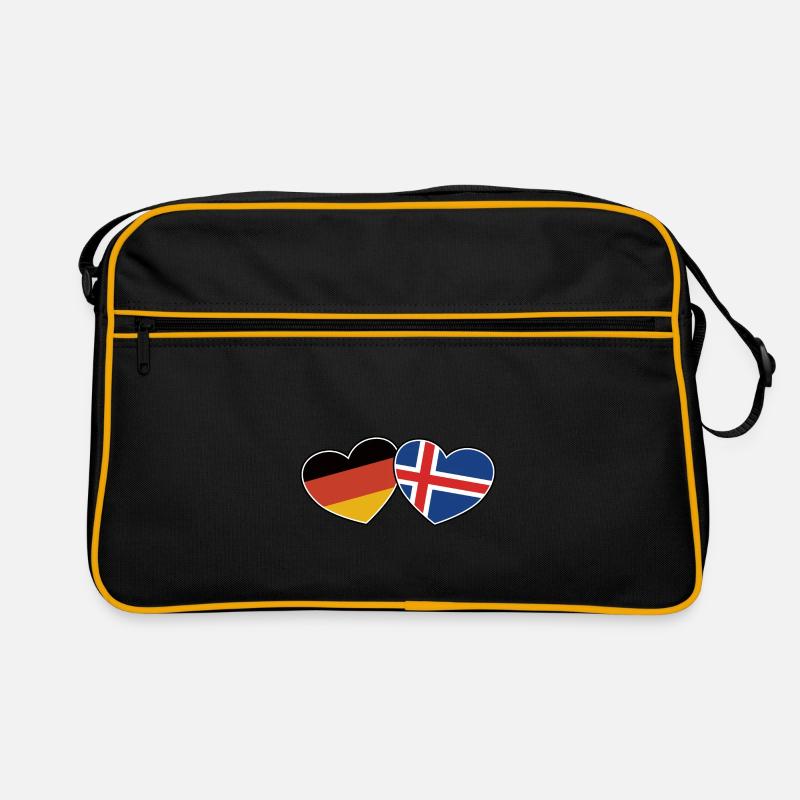 Deutsch Isländische Freundschaft - Geschenk Retro Tasche