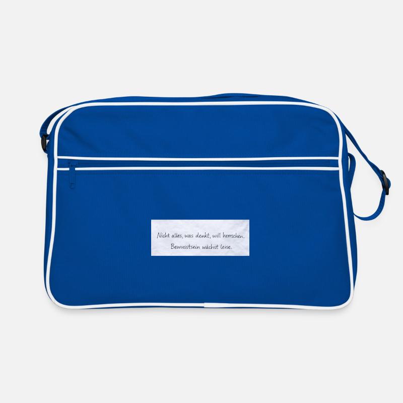 Bewusstsein Wächst Leise Zitat Retro Tasche