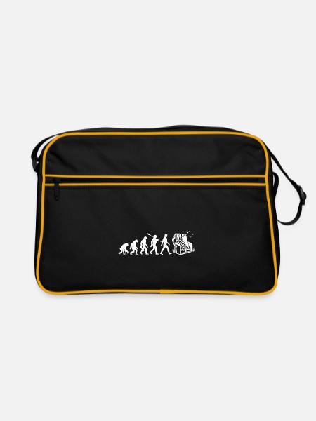 Evolution - Chaise de plage - Vacances - Mer - Mouettes - Sac Retro - noir/or - Devant