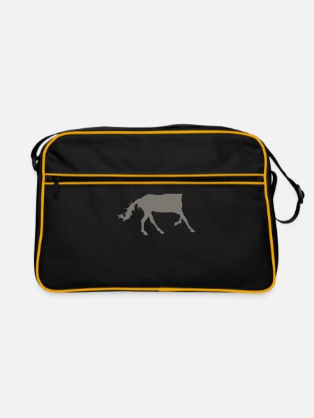 horse - Retro Bag - black/gold
