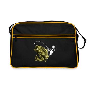 Poisson pêcheur - Sac Retro - noir/or - Devant