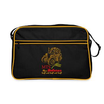 Biélorussie MTS / Ma Biélorussie est en cours d'exécution et en cours d'exécution. nostalgie de la RDA - Sac Retro - noir/or - Devant