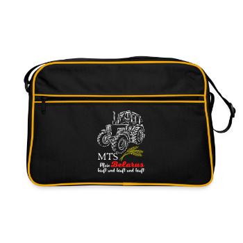 Biélorussie MTS / Ma Biélorussie est en cours d'exécution et en cours d'exécution. nostalgie de la RDA - Sac Retro - noir/or - Devant