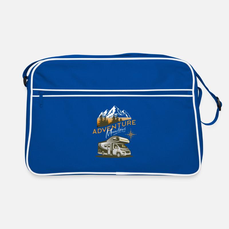 Camper Van Adventure Mountains Retro Bag