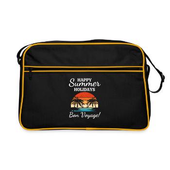 Happy Summer Holidays-Bon Voyage!-Summer Holiday - Retro Bag - black/gold - Front