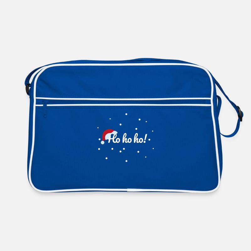 Hohoho! Grüße vom Nikolaus mit Schneeflocken Retro Tasche