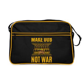 Make Dub Not War - Retro Bag - black/gold - Front