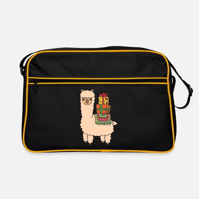Alpaka Geburtstag. Retro Tasche