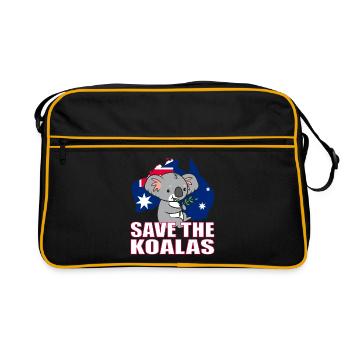 Koala - Save the Koalas. - Retro Bag - black/gold - Front