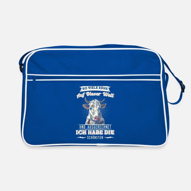 Landwirt Kuh Kühe Kuhbauer Geschenk Retro Tasche