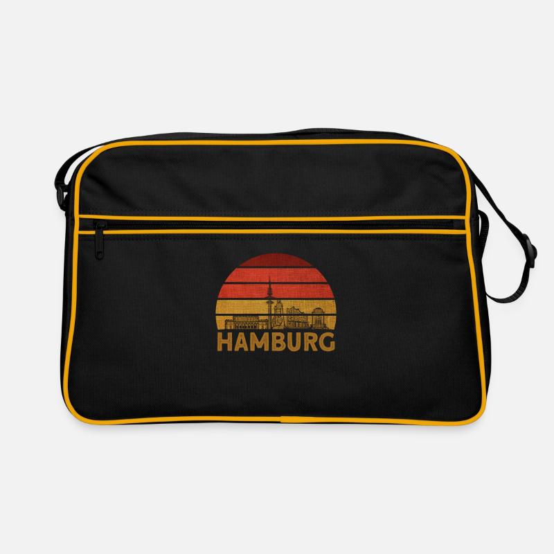 Hamburg Skyline Vintage Retro Hamburger Geschenk Retro Tasche