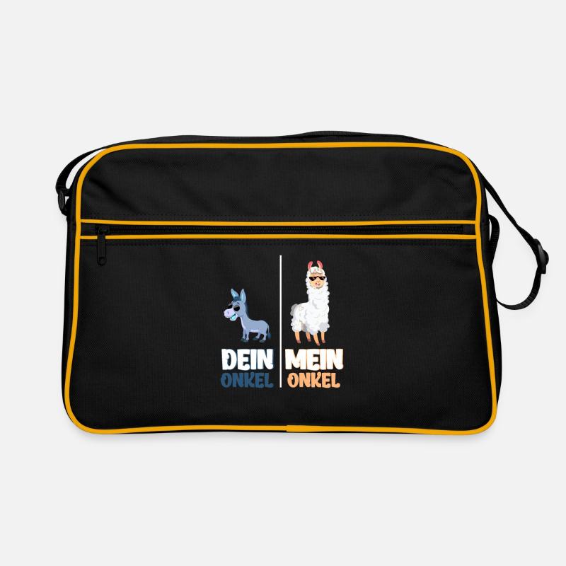 Mein Onkel Dein Onkel Lustiges Lama Geschenk Retro Tasche