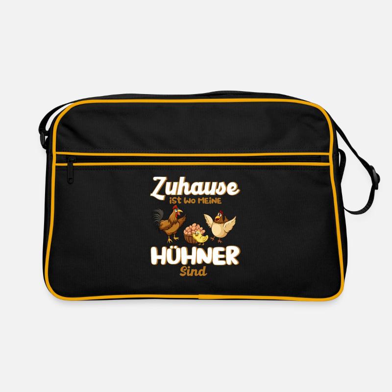 Zuhause Hühner Hühnerstall Bauer Landwirt Geschenk Retro Tasche