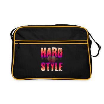 Hardstyle Techno Rave Raver Cadeau - Sac Retro - noir/or - Devant