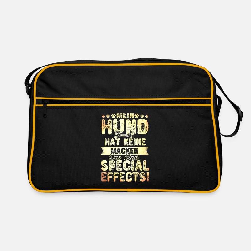 Hund Macken Special Effect Lustiger Hunde Spruch Retro Tasche