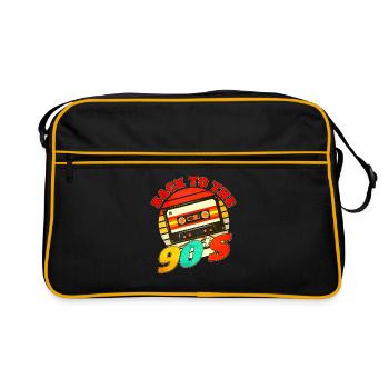Back to the 90s 90s nineties retro motif - Retro Bag - black/gold - Front
