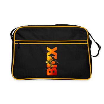 BMX BMX Rider BMXer Freestyle Stunts Cadeau - Sac Retro - noir/or - Devant