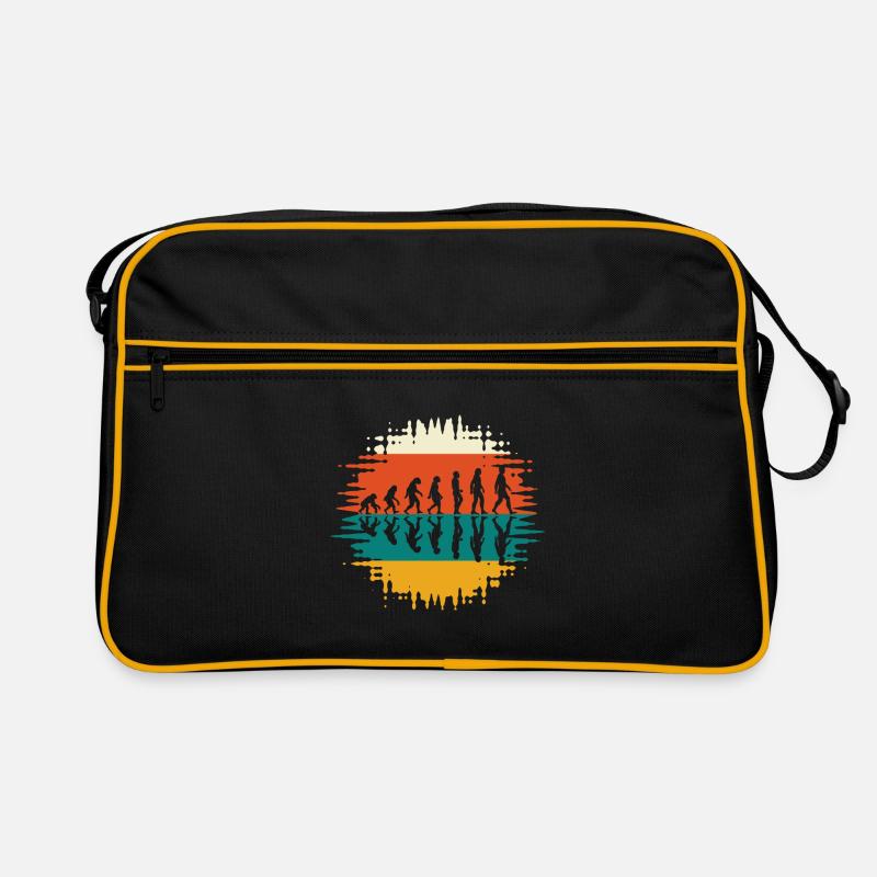 Evolution Mensch Geschichte Retro Retro Tasche