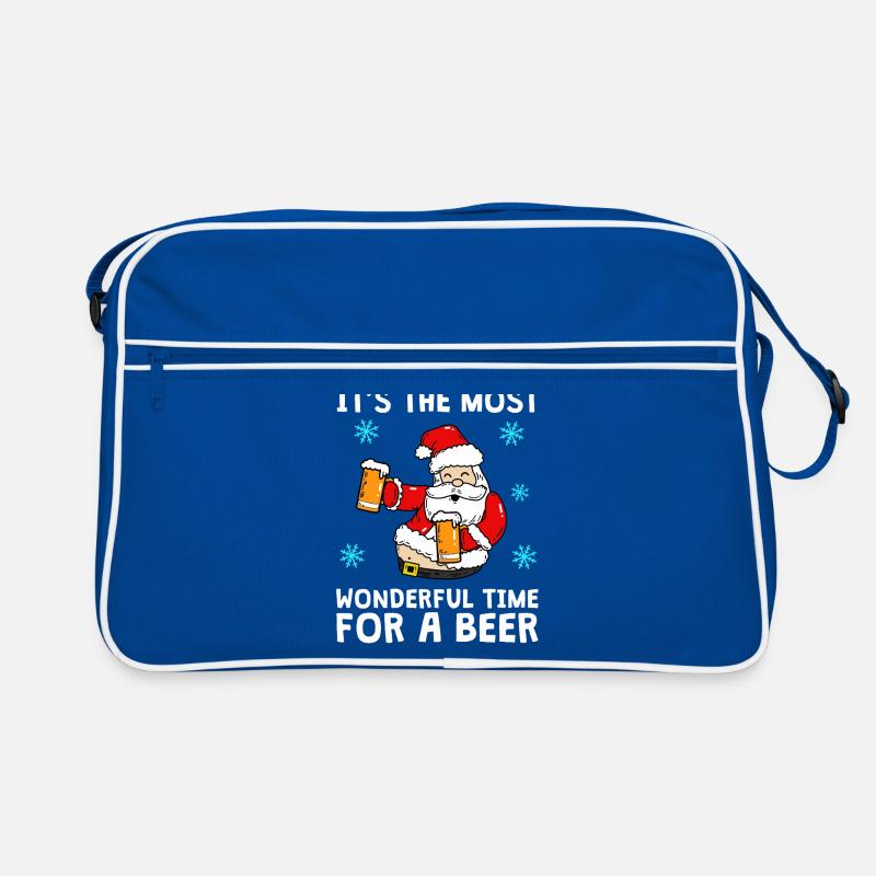 Weihnachtsmann Bier Weihnachten Retro Tasche