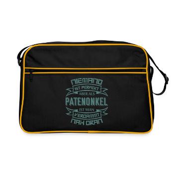 Patenonkel Perfekt - Retro Tasche - Schwarz/Gold - Vorne