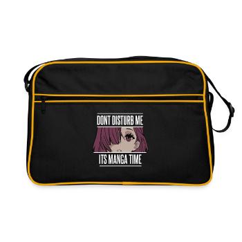 Don't bother me, it's manga time - Retro Bag - black/gold - Front