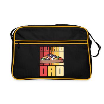 Billiard Dad - Retro Tasche - Schwarz/Gold - Vorne