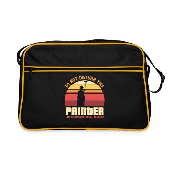 Ne dérangez pas ce peintre - peintre - Sac Retro - noir/or - Devant