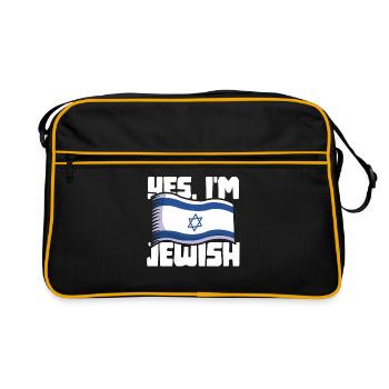 Yes, I'm Jewish - Jew - Retro Bag - black/gold - Front