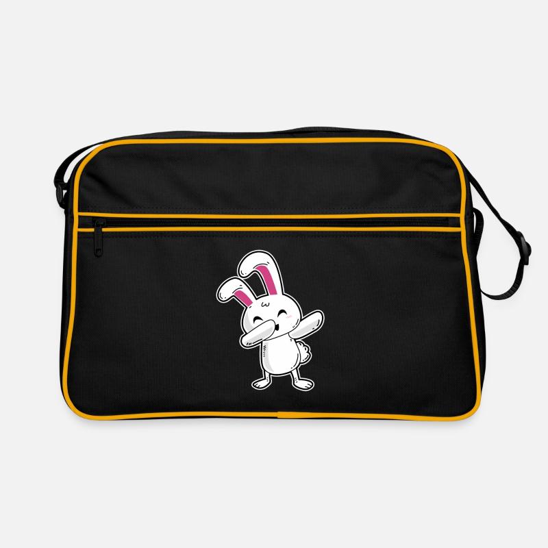 Tamponner le lapin - Sac Retro - noir/or