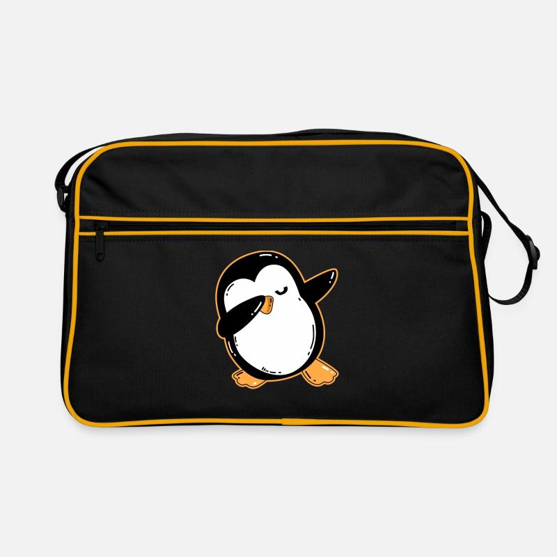 Dabbing penguin Retro Bag
