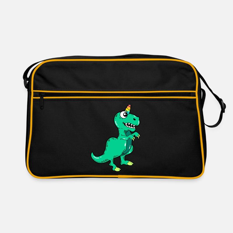 Einhorn Dinosaurier Retro Tasche