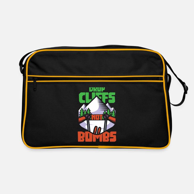 Ski drop cliffs not bombs Retro Bag