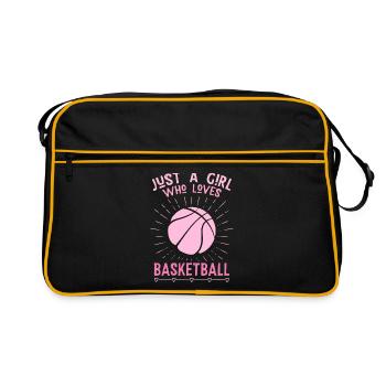 Juste une fille qui aime le basket - Sac Retro - noir/or - Devant