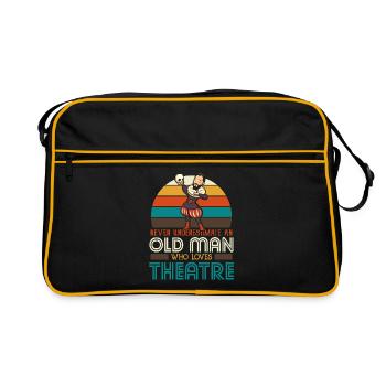 Un vieil homme qui aime le théâtre - Sac Retro - noir/or - Devant