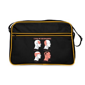 Headache fishing anglers fishermen - Retro Bag - black/gold - Front