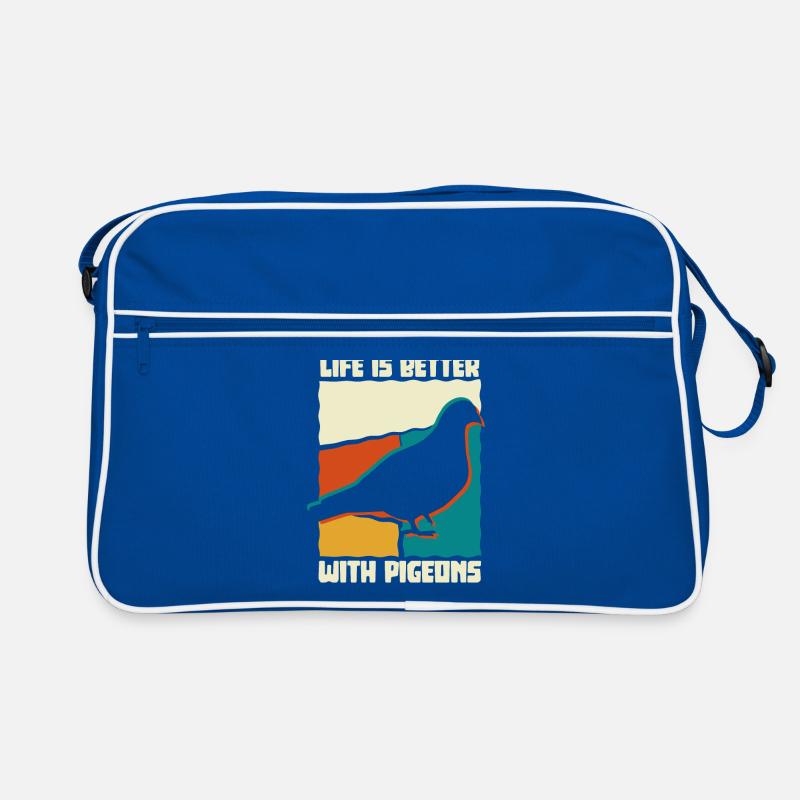 Life is better with pigeons, bird dove Retro Bag
