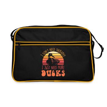 Canards thérapie vintage - Sac Retro - noir/or - Devant