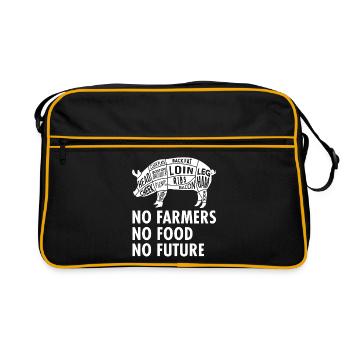 No Farmers No Food No Future - Farmer - Retro Bag - black/gold - Front