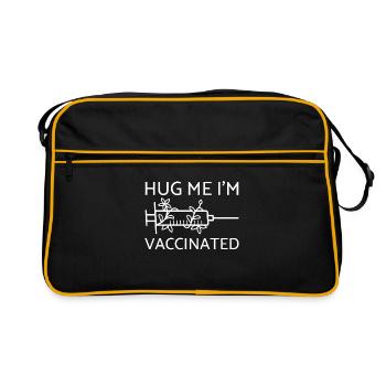 Hug Me I'm Vaccinated - Virus de la vaccination - Sac Retro - noir/or - Devant
