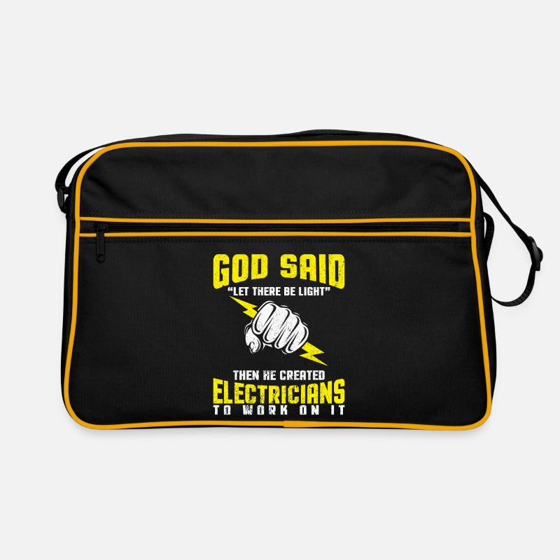 God says there will be light - Electrician Tshirt Retro Bag