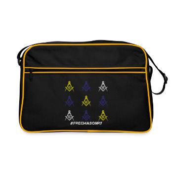 Cadeau maçonnique I franc-maçonnique Tshirt - Sac Retro - noir/or - Devant