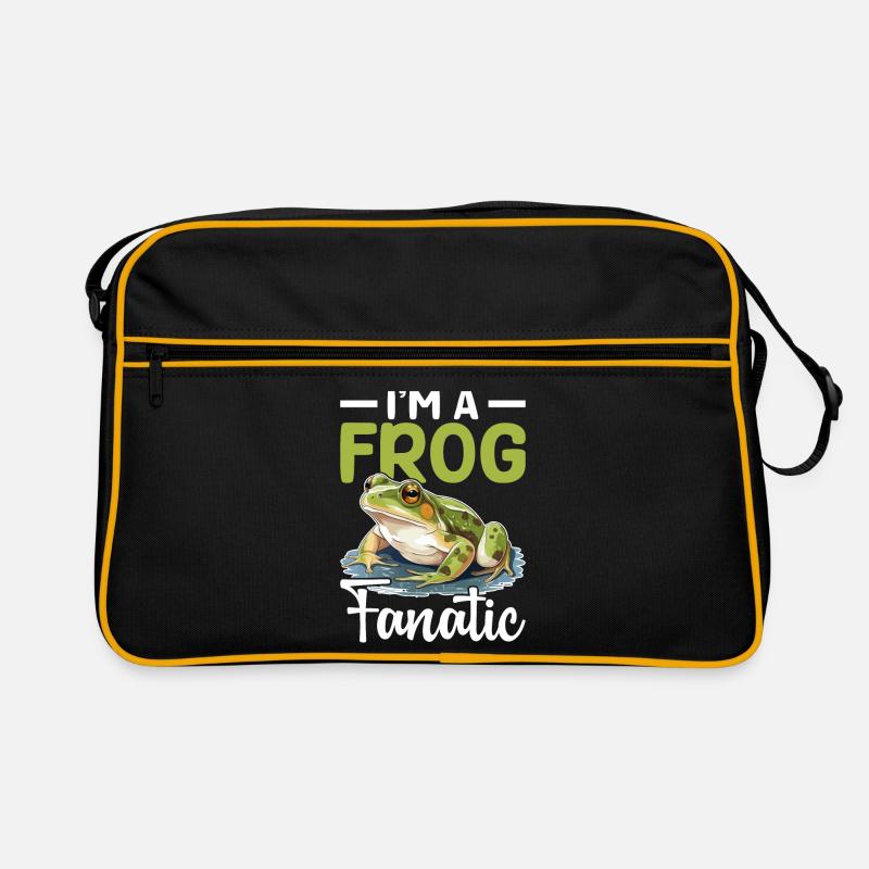 Frosch Geschenk Ich bin ein Frosch Fanatiker Retro Tasche